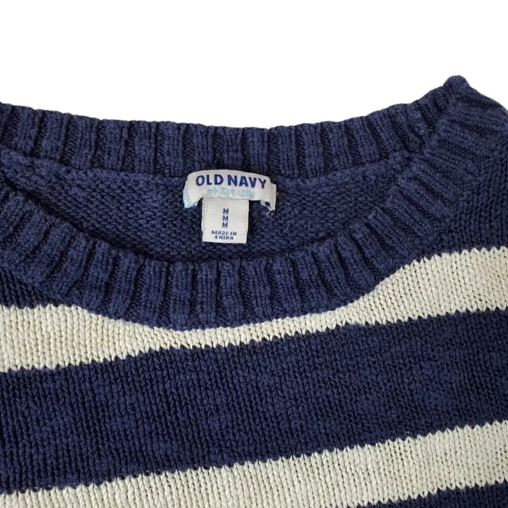 Old Navy Chunky Slub Knit Striped Sweater